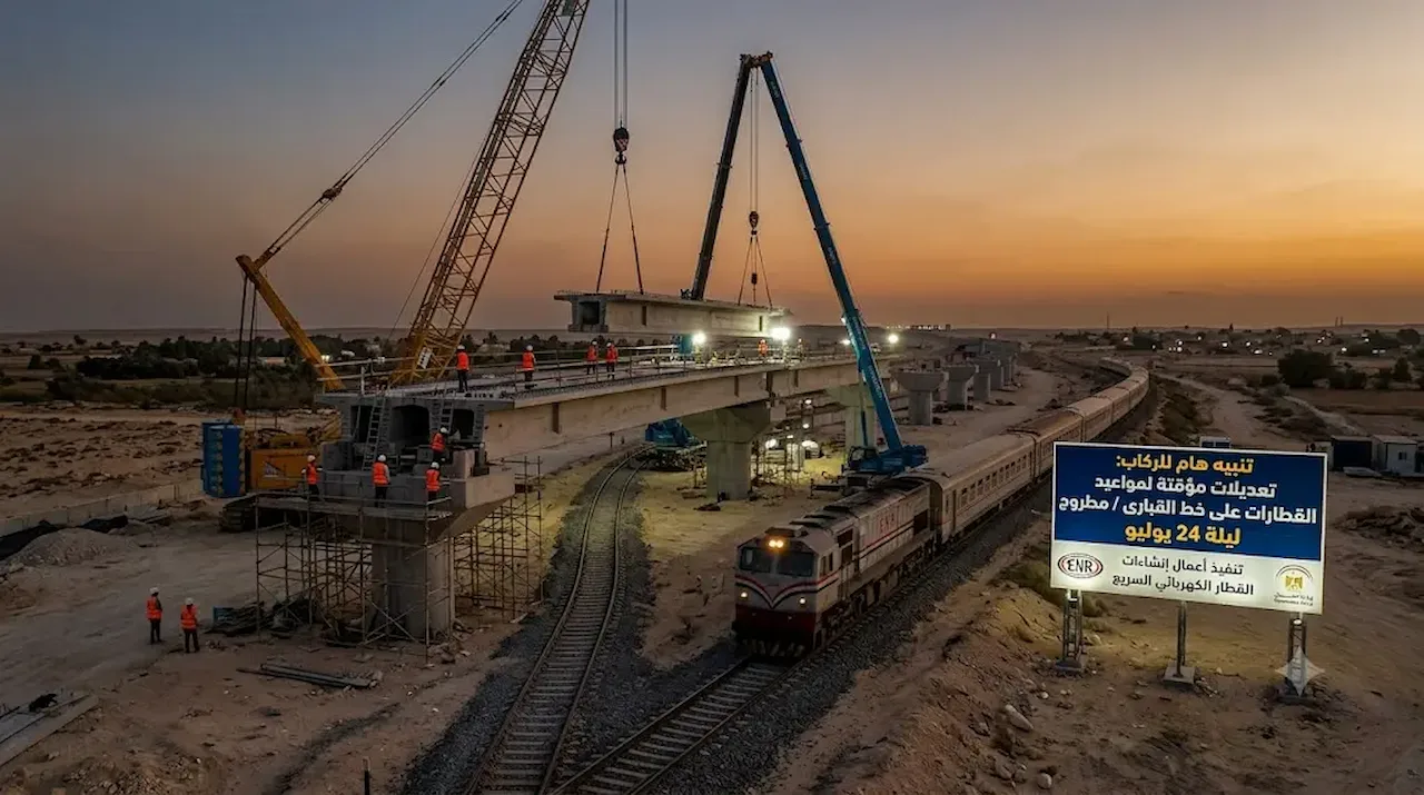 Temporary adjustments to the movement of “Al-Qabbari - Marsa Matrouh” trains.. The railway clarifies the new timings